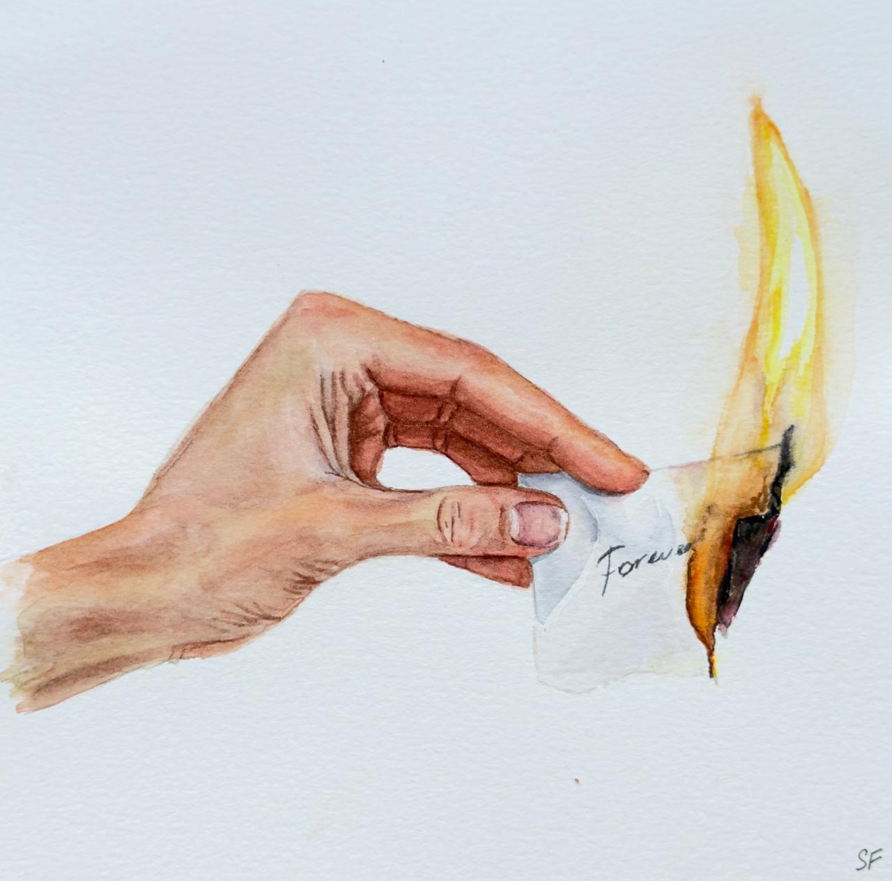 Fire - painting by Sasha Fofanova