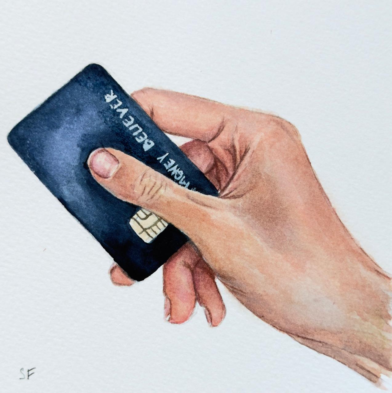 Money - painting by Sasha Fofanova