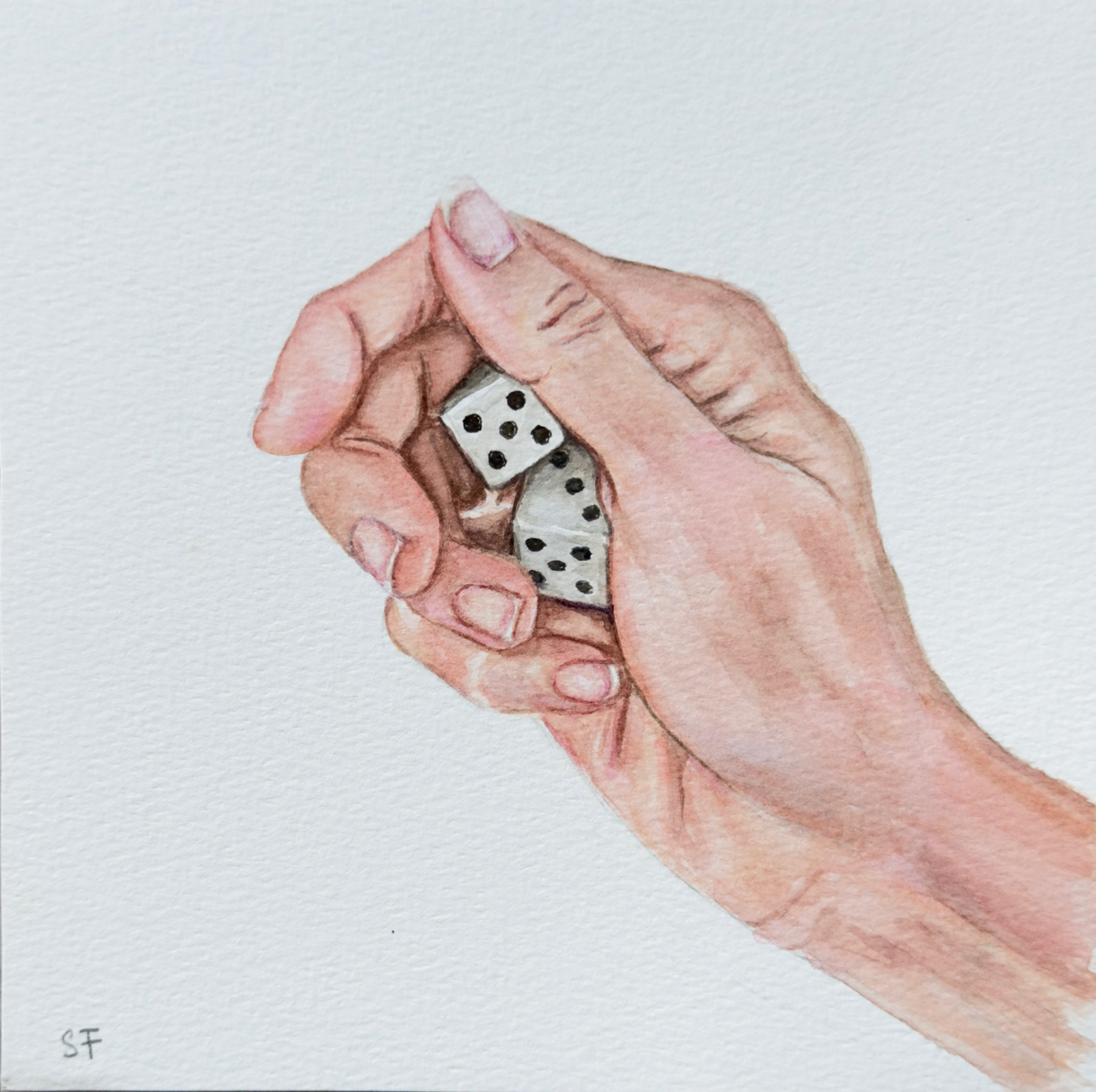 player - painting by Sasha Fofanova